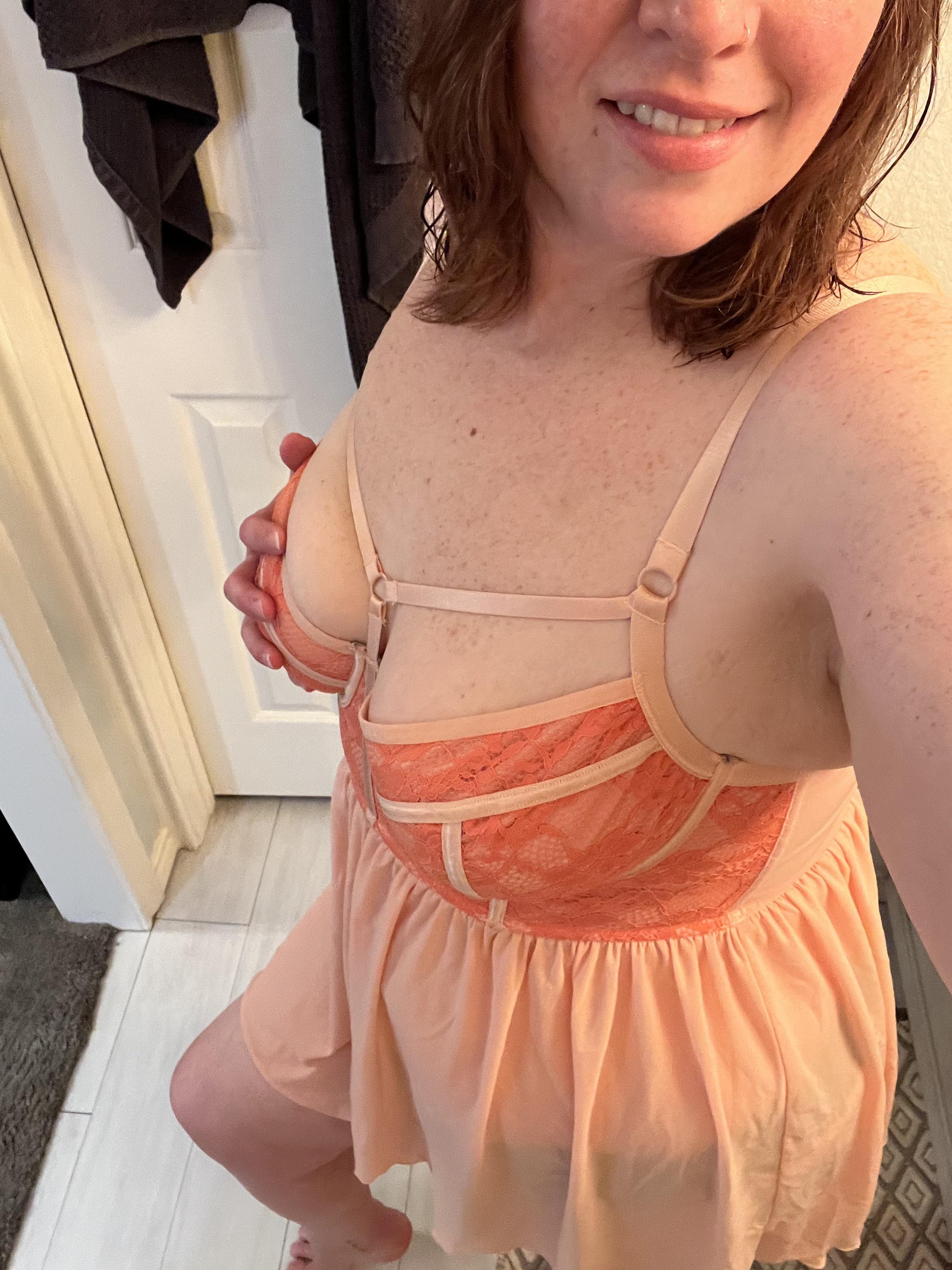 Wife was trying on lingerie for me photo